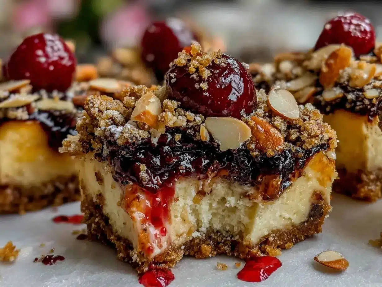 Christmas cheesecake bars preparation steps
