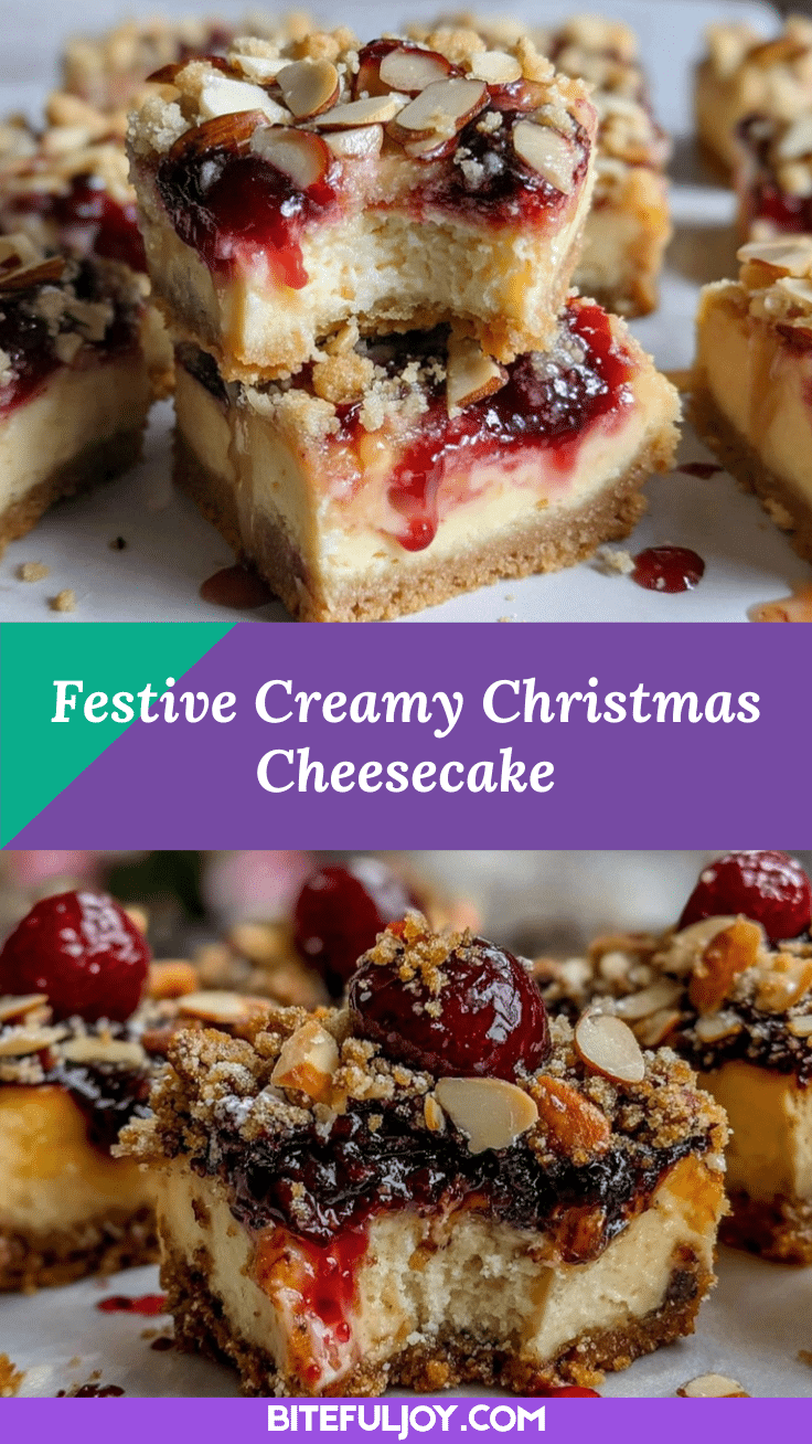 Christmas cheesecake bars recipe