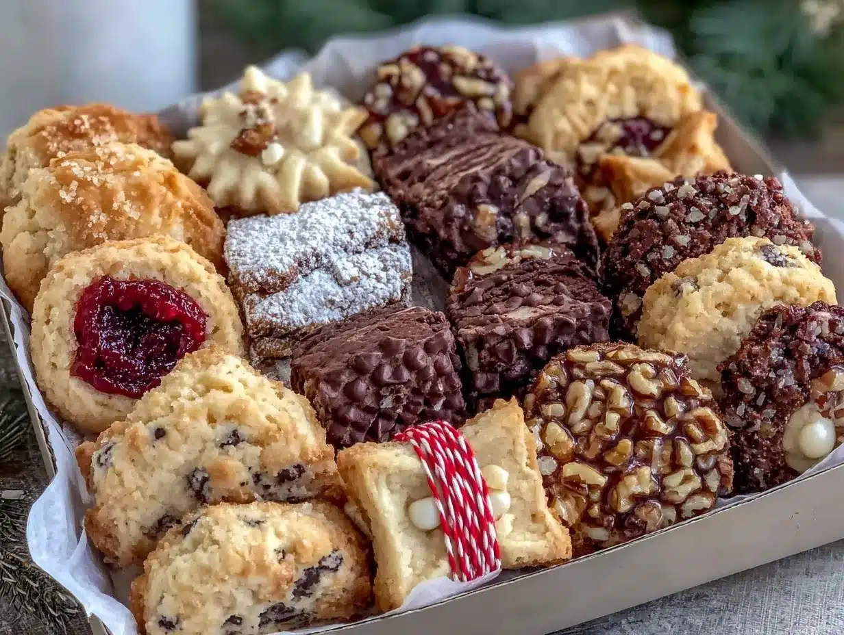Christmas cookie box preparation steps