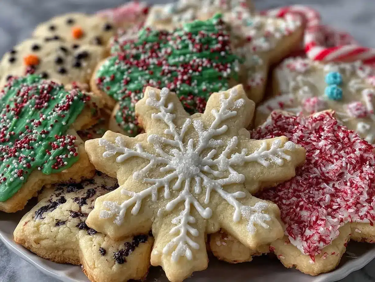 Christmas sugar cookies preparation steps
