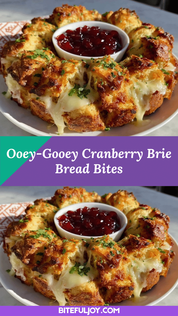 Cranberry Brie Pull-Apart Bread Bites recipe