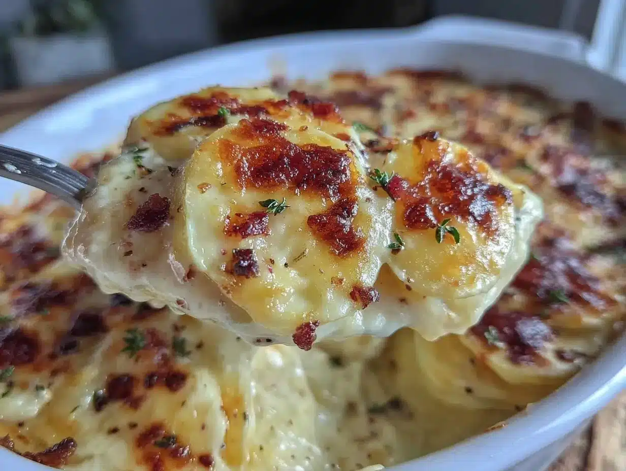 creamy au gratin potatoes preparation steps