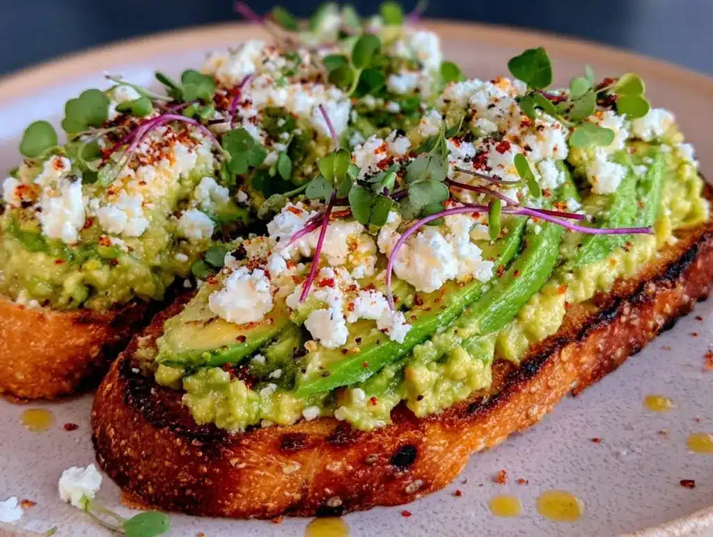 creamy avocado toast - featured image
