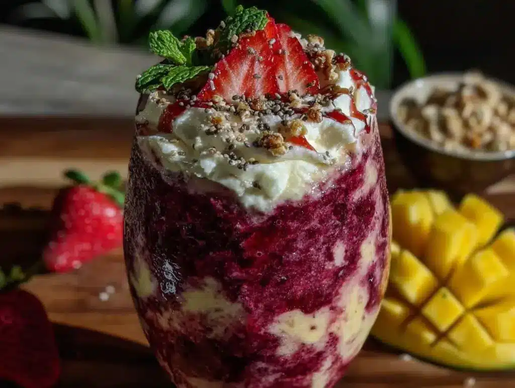 creamy berry smoothie - featured image