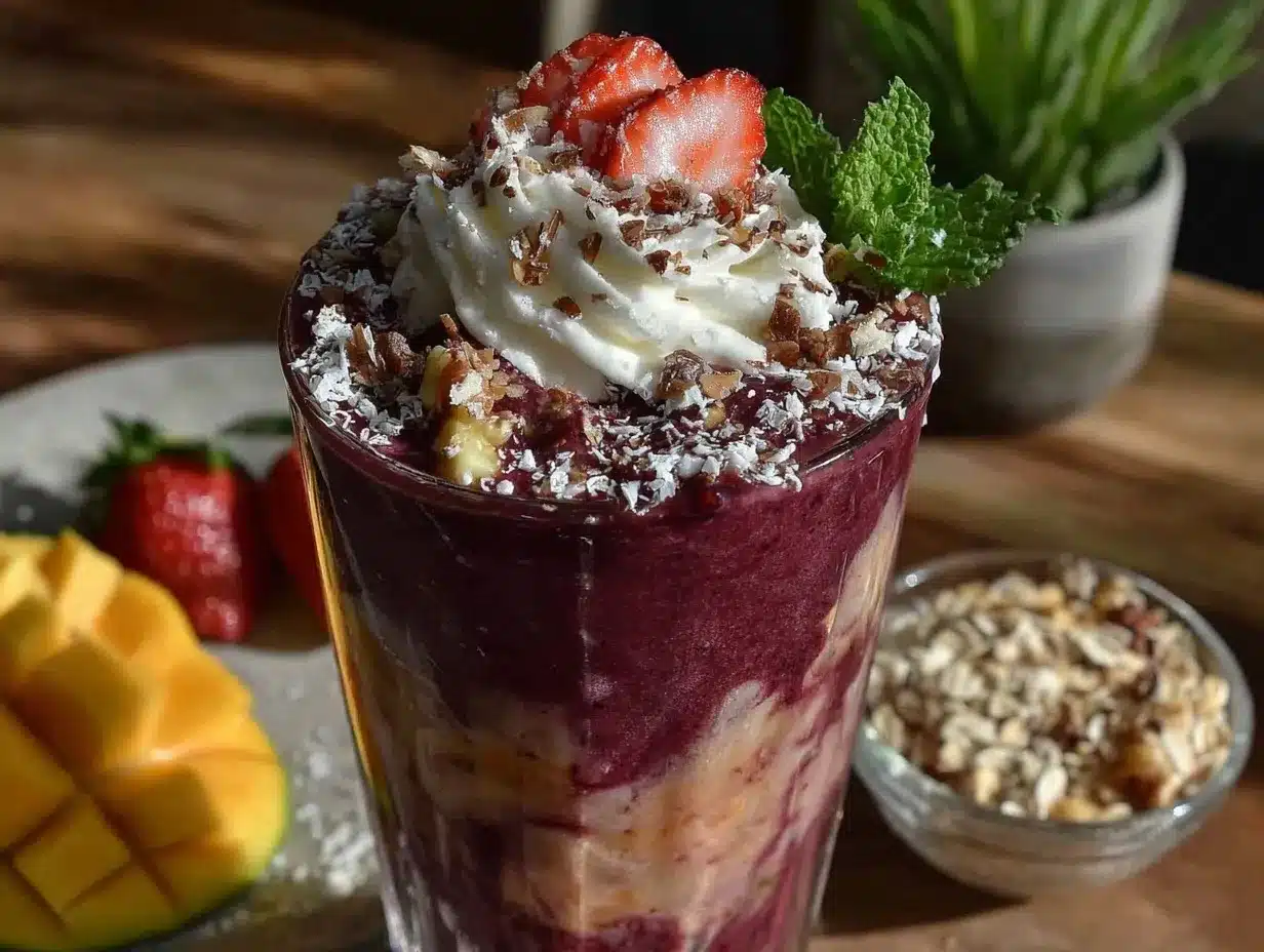 creamy berry smoothie preparation steps