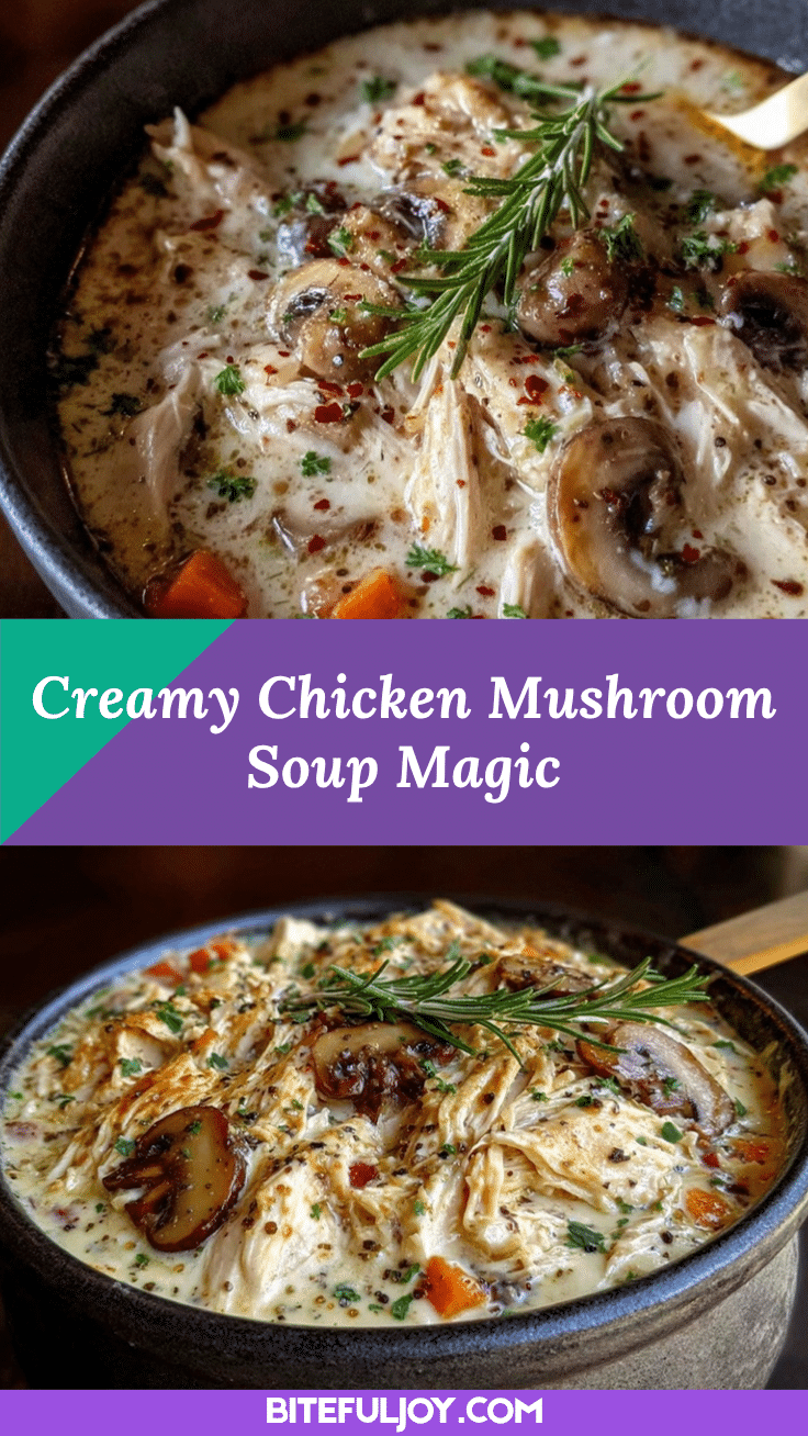 creamy chicken and mushroom soup recipe