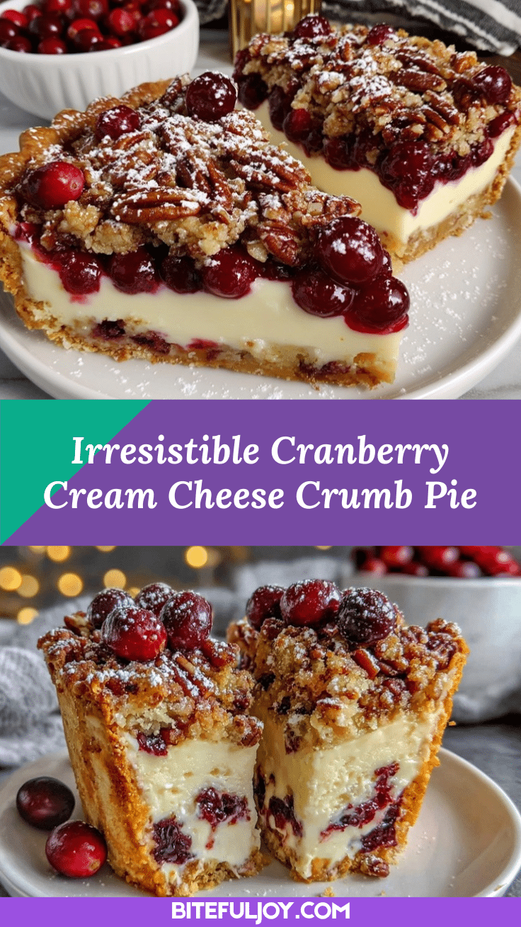creamy cranberry cream cheese crumb pie recipe