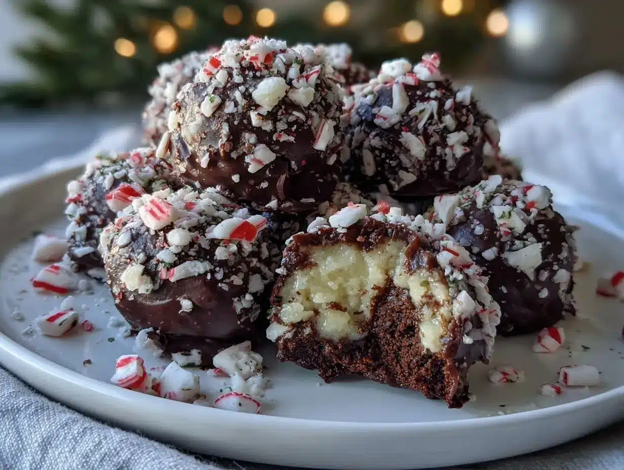 creamy peppermint truffles preparation steps