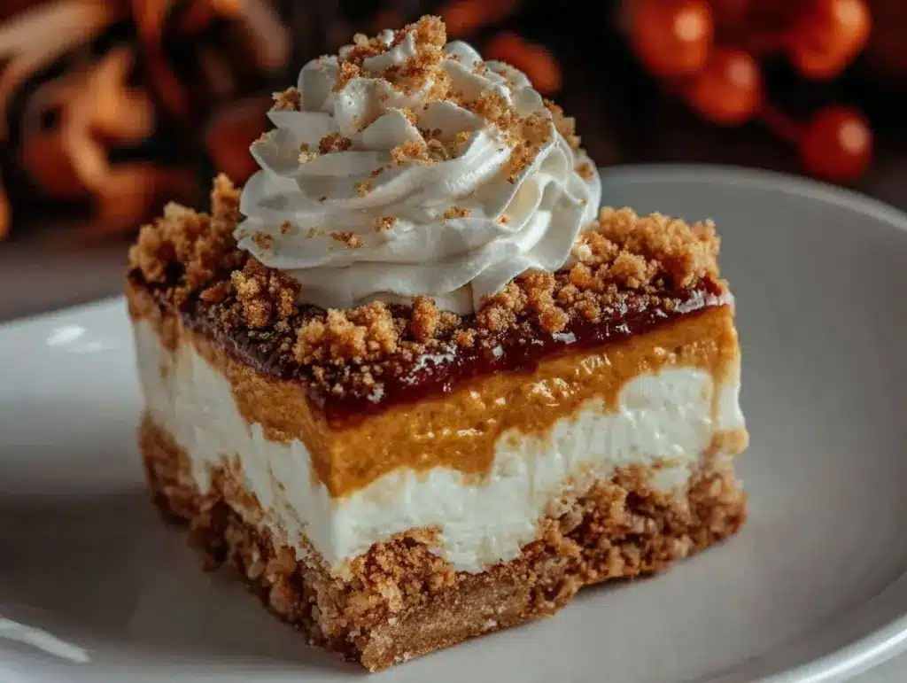 Creamy Pumpkin Lush Dessert - featured image