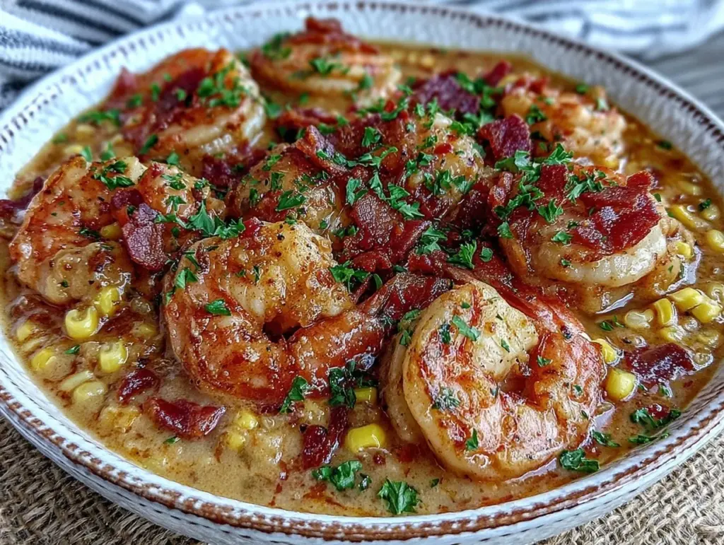 creamy shrimp and corn chowder - featured image