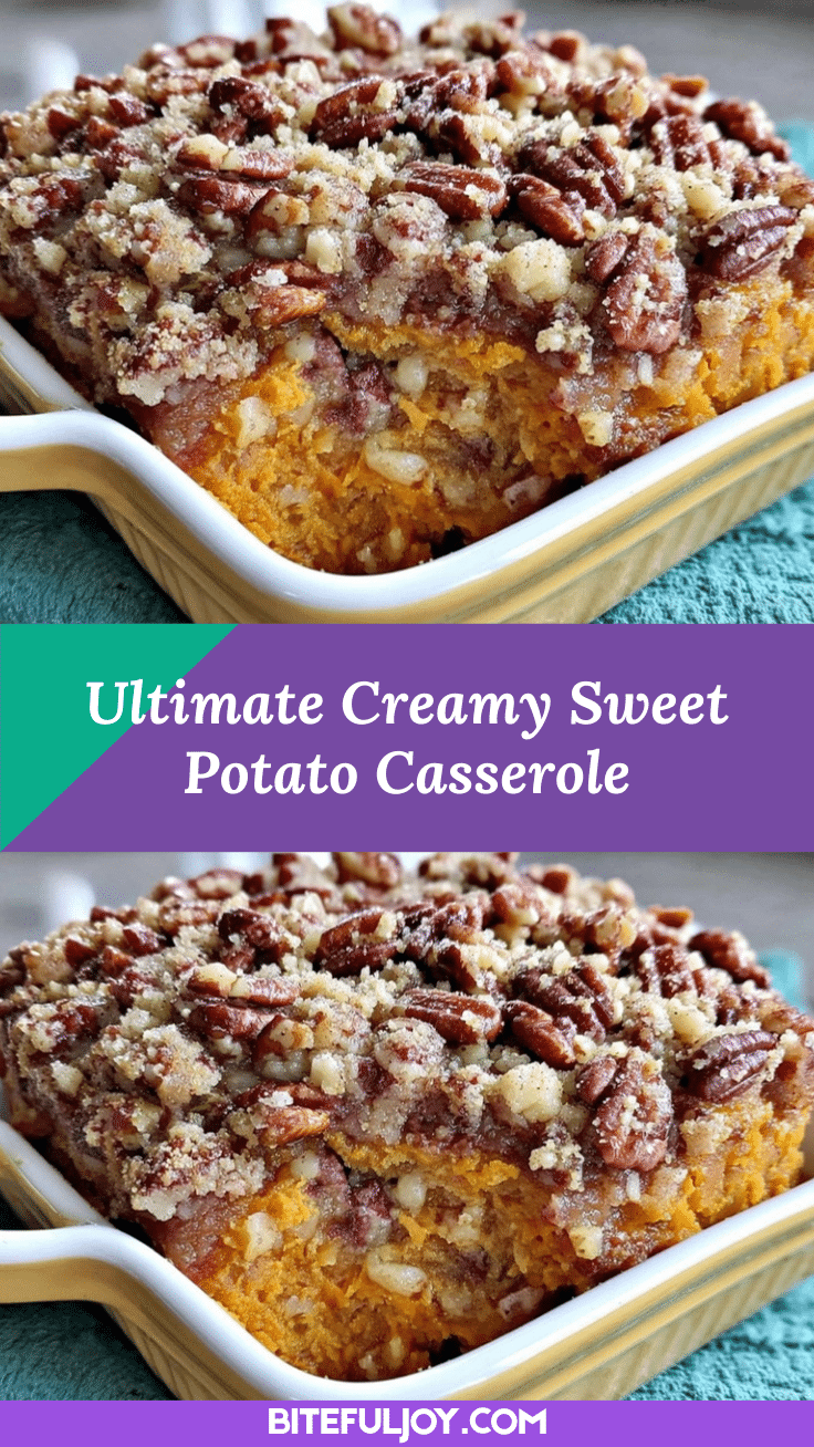 creamy sweet potato casserole with pecan crumble recipe