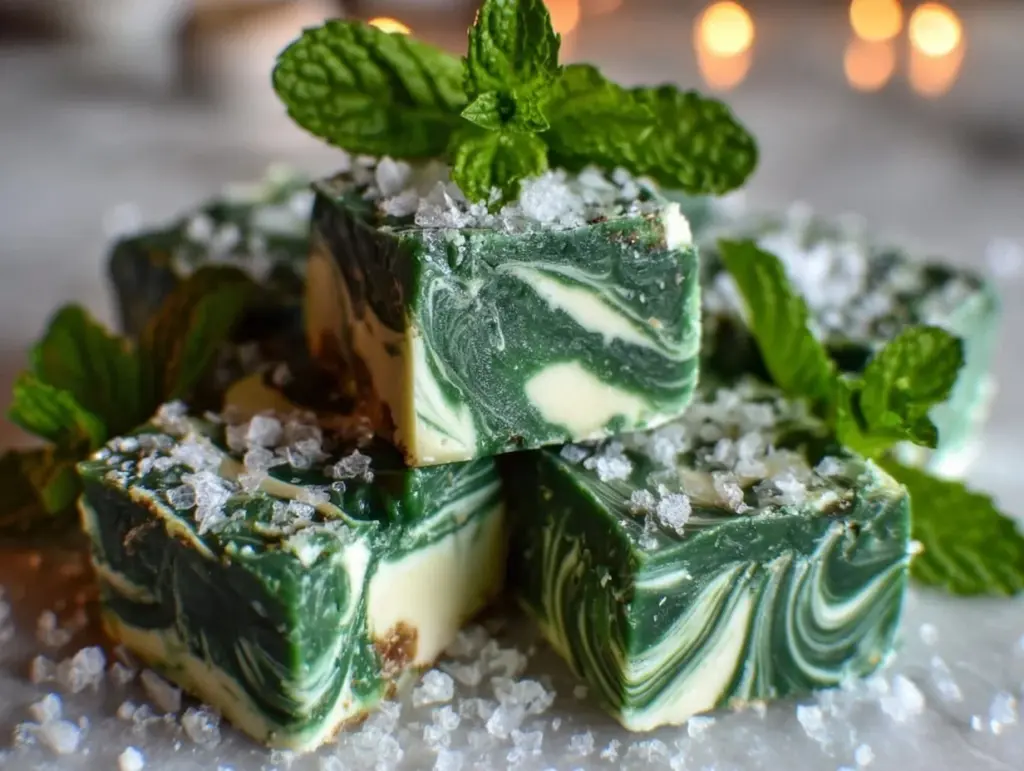 creme de menthe fudge - featured image