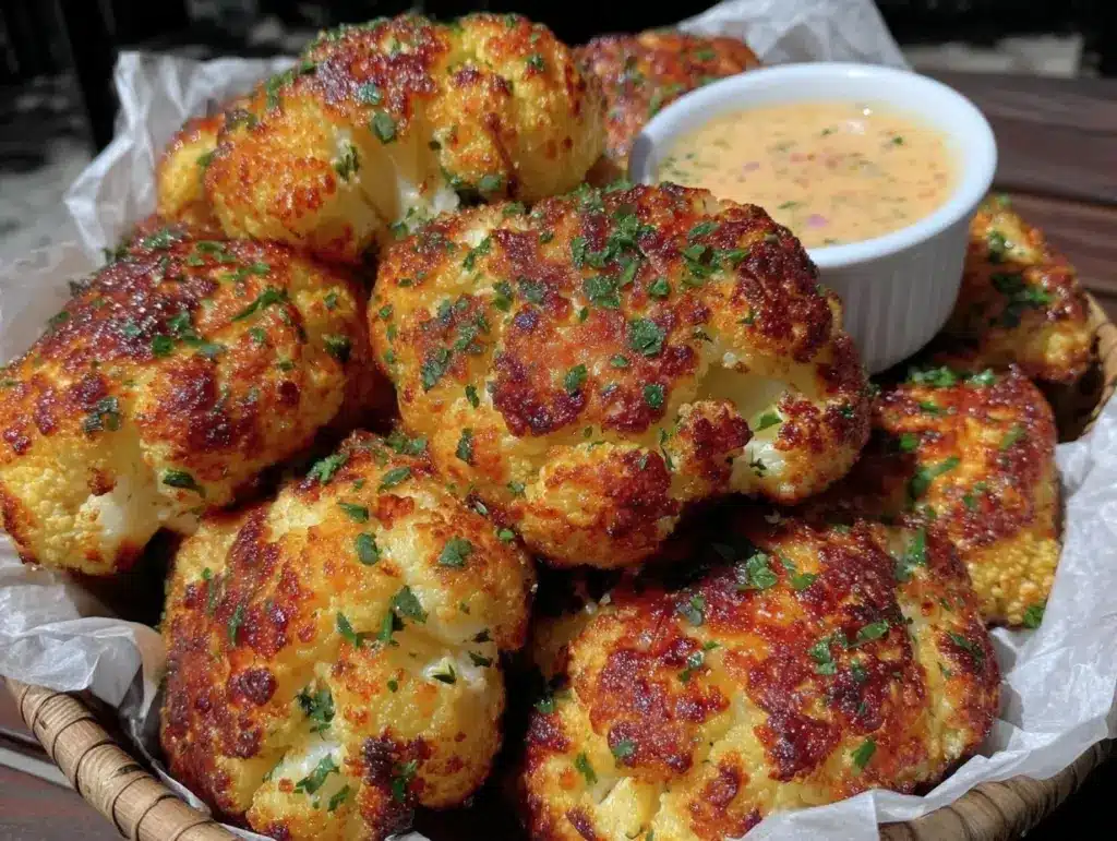 crispy cauliflower bites - featured image