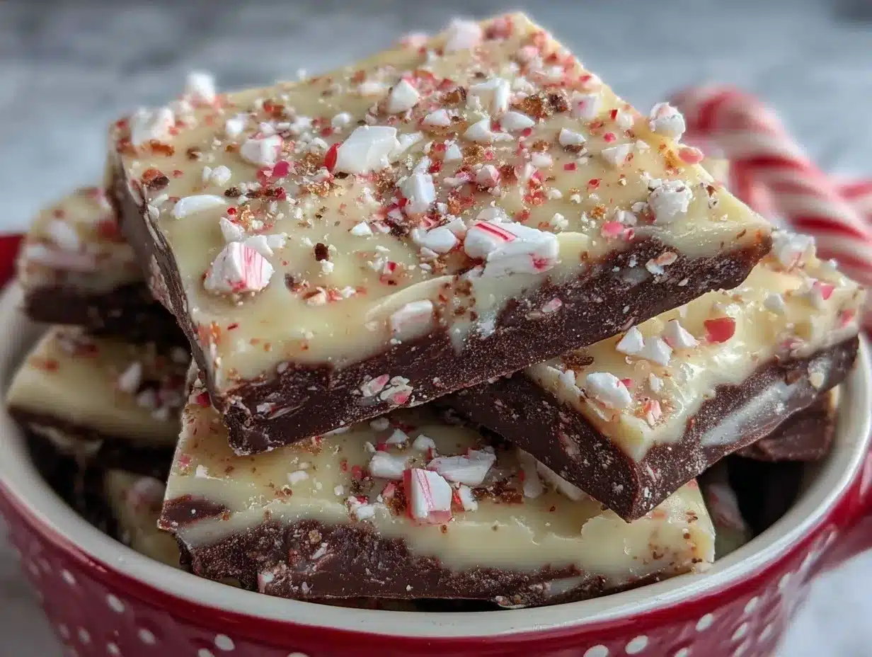 crispy chocolate peppermint bark preparation steps
