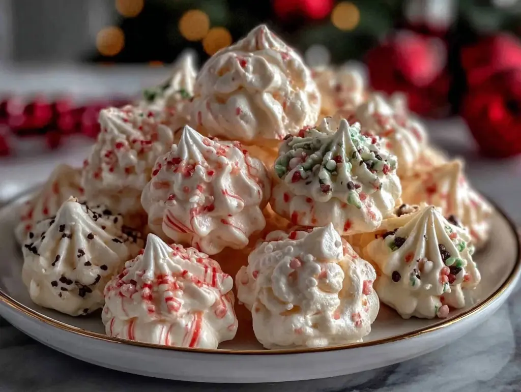 crispy meringue kisses - featured image