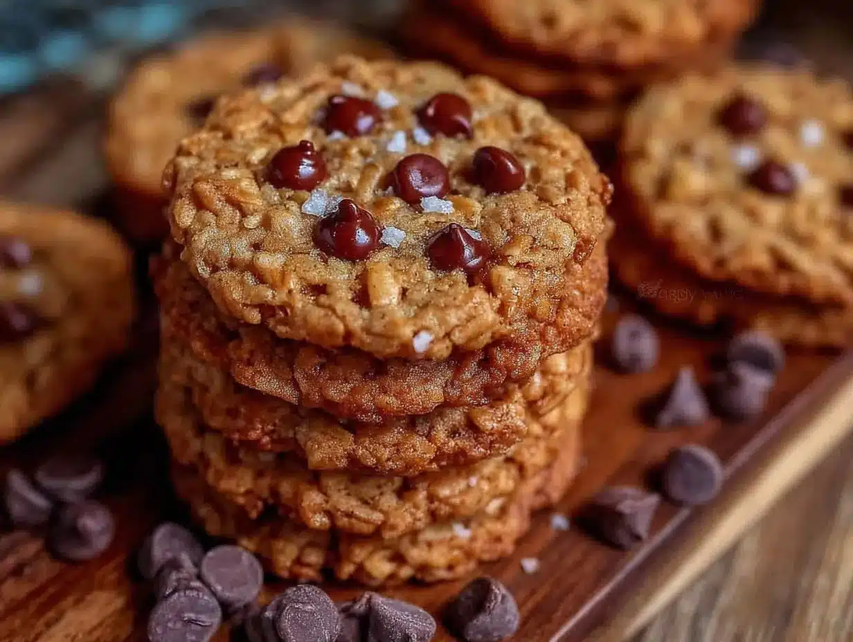 crispy rice krispie chocolate chip cookies preparation steps