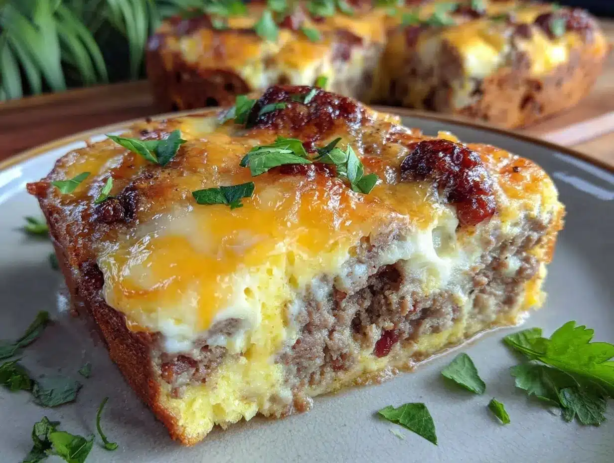 fluffy sausage and egg casserole preparation steps