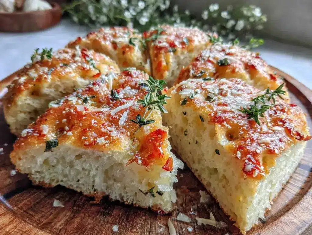 garlic parmesan focaccia bread - featured image