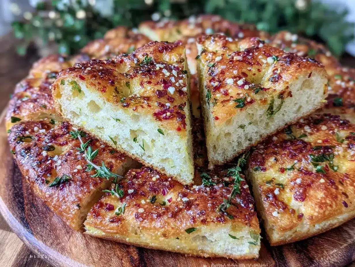 garlic parmesan focaccia bread preparation steps