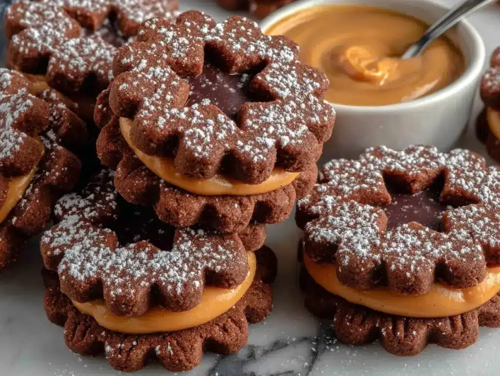 Gingerbread Linzer Cookies - featured image