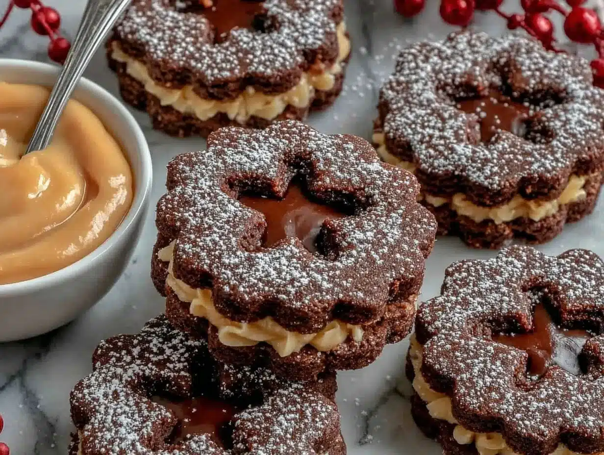 Gingerbread Linzer Cookies preparation steps
