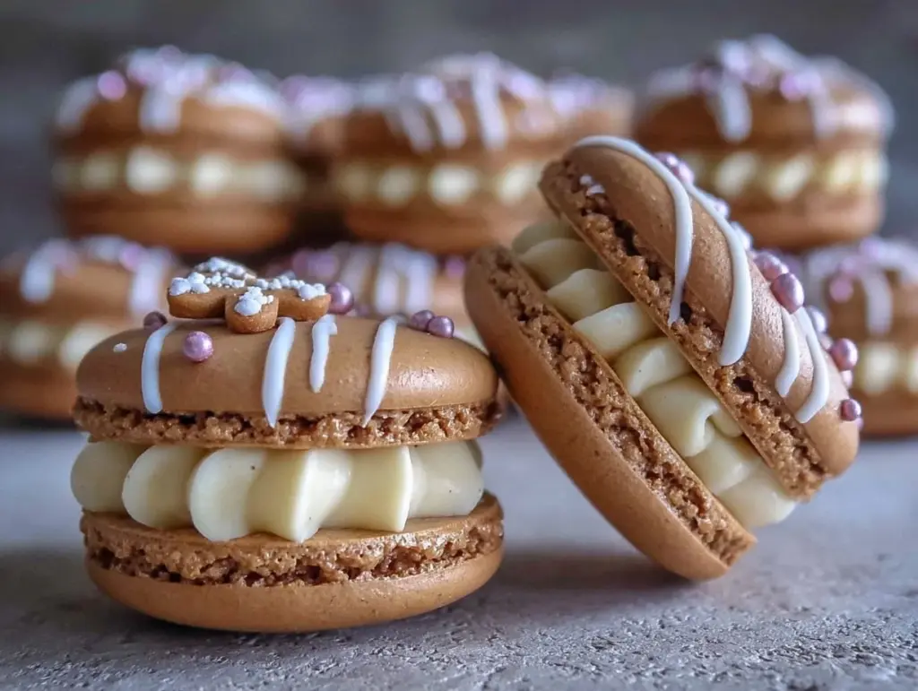 gingerbread macarons - featured image