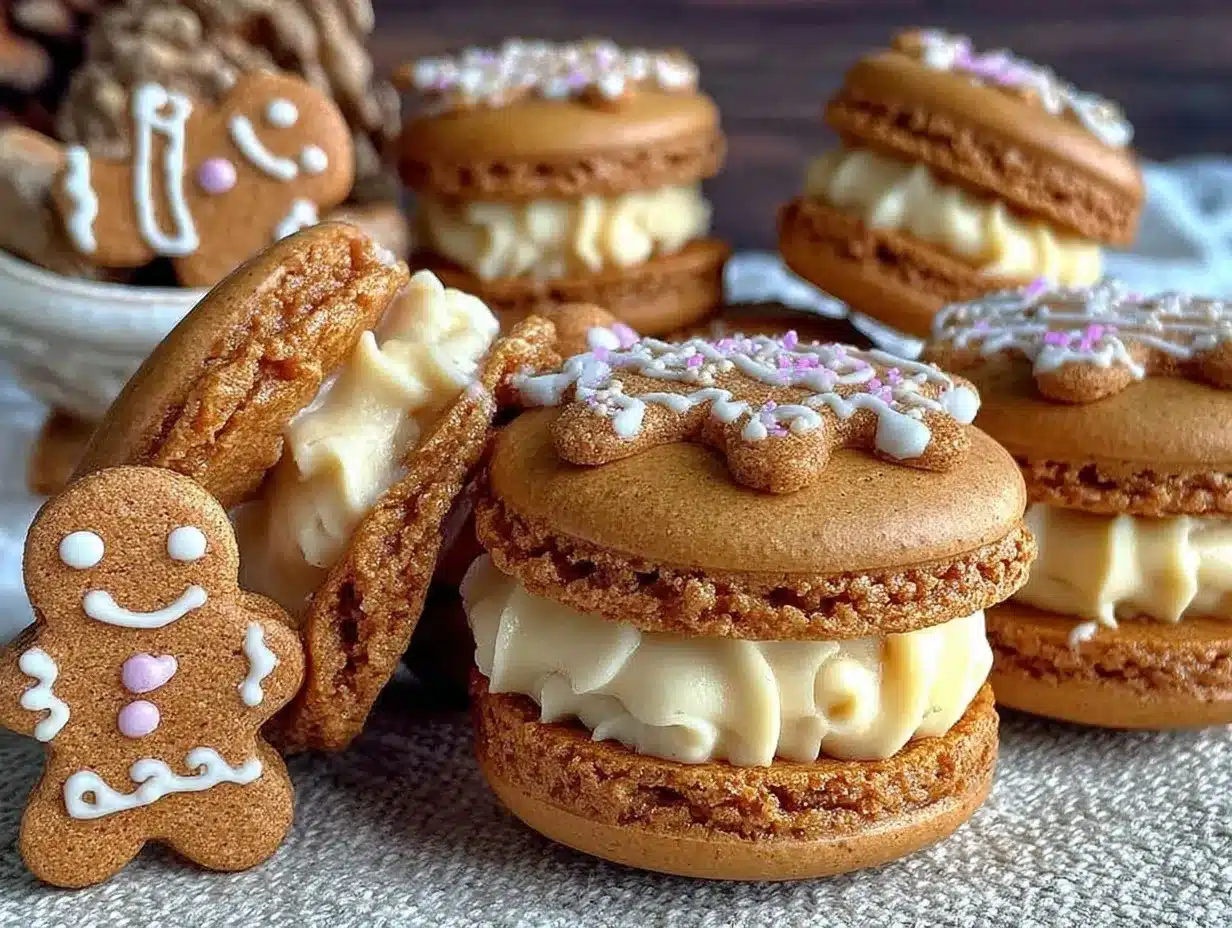 gingerbread macarons preparation steps