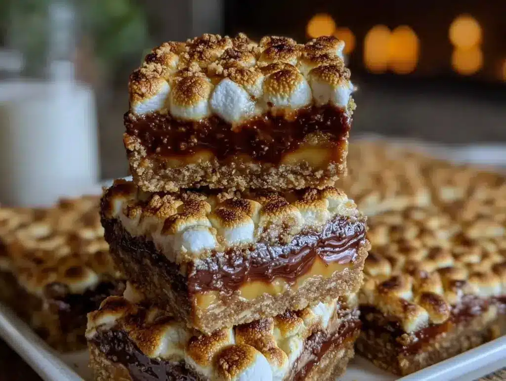 gooey smores bars - featured image