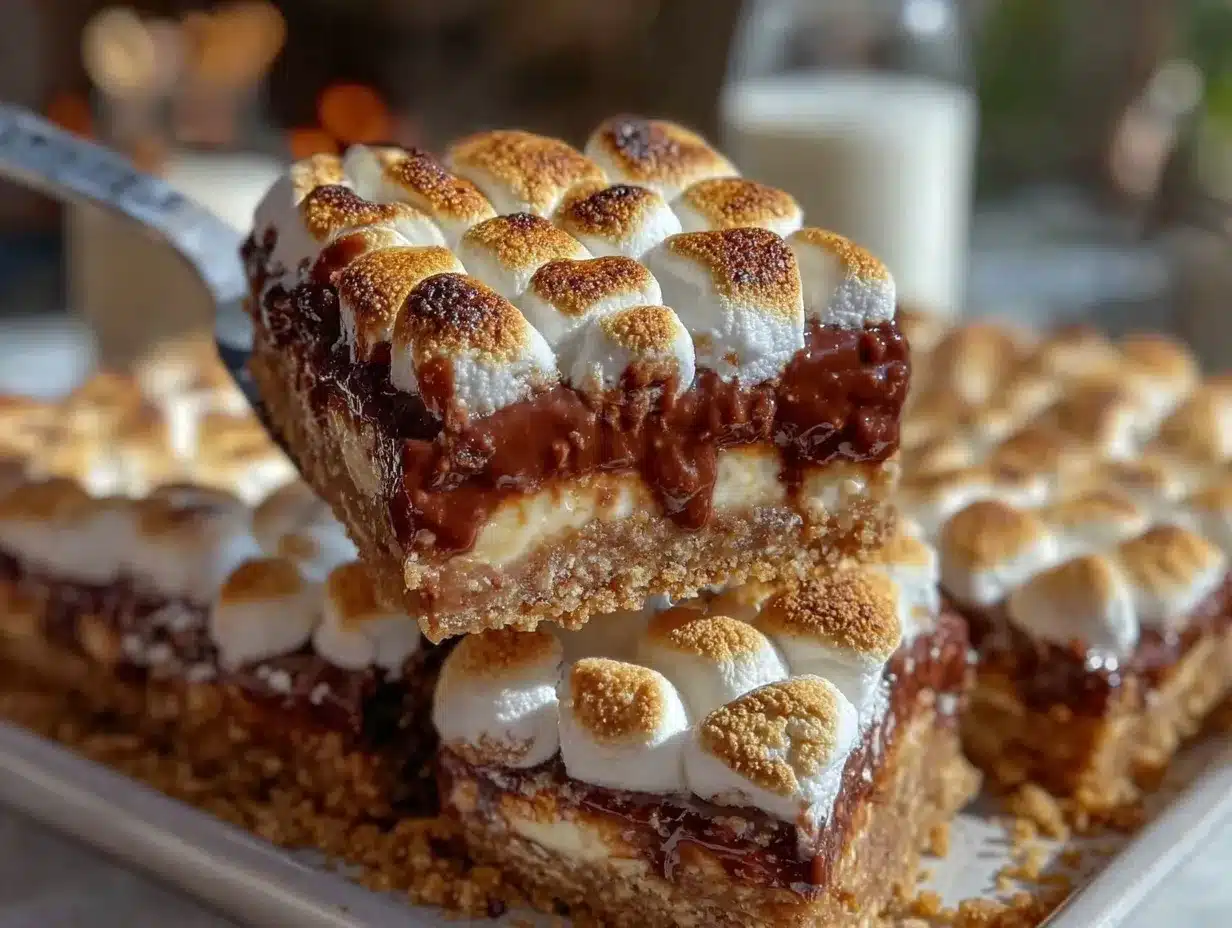 gooey smores bars preparation steps