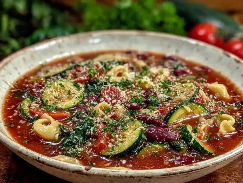 homemade minestrone soup - featured image