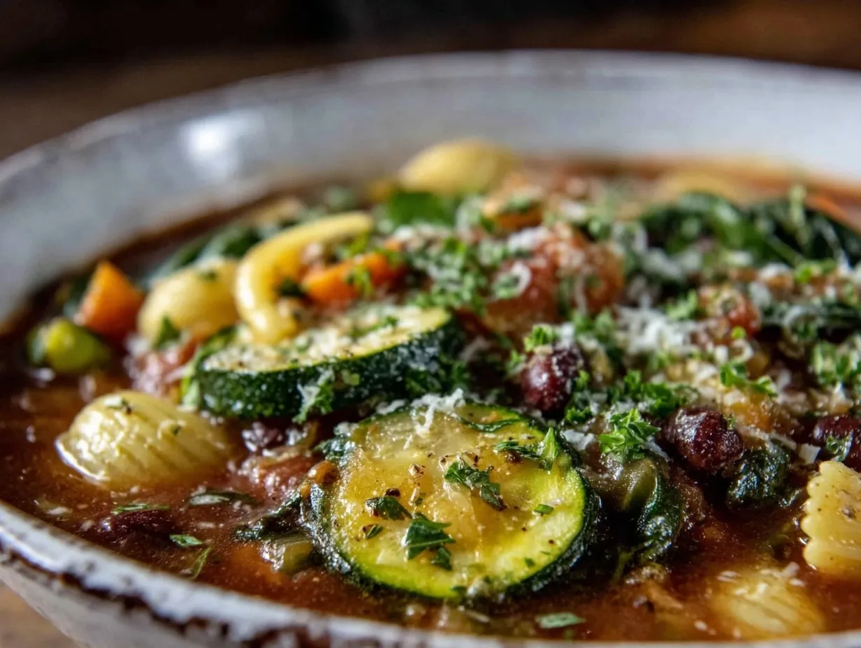 homemade minestrone soup preparation steps