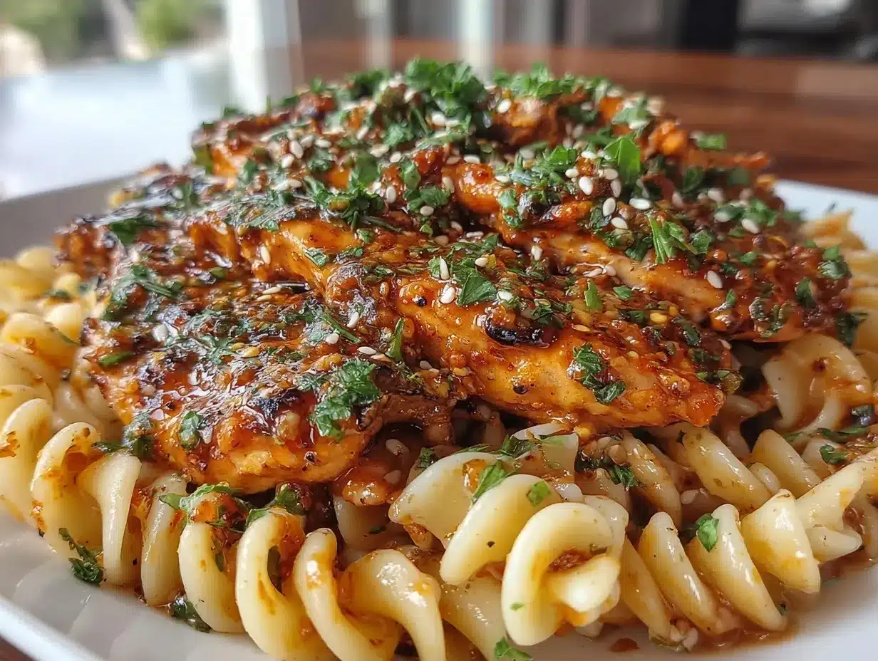 Honey Pepper Chicken Pasta preparation steps