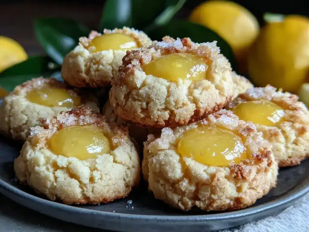 lemon thumbprint cookies - featured image