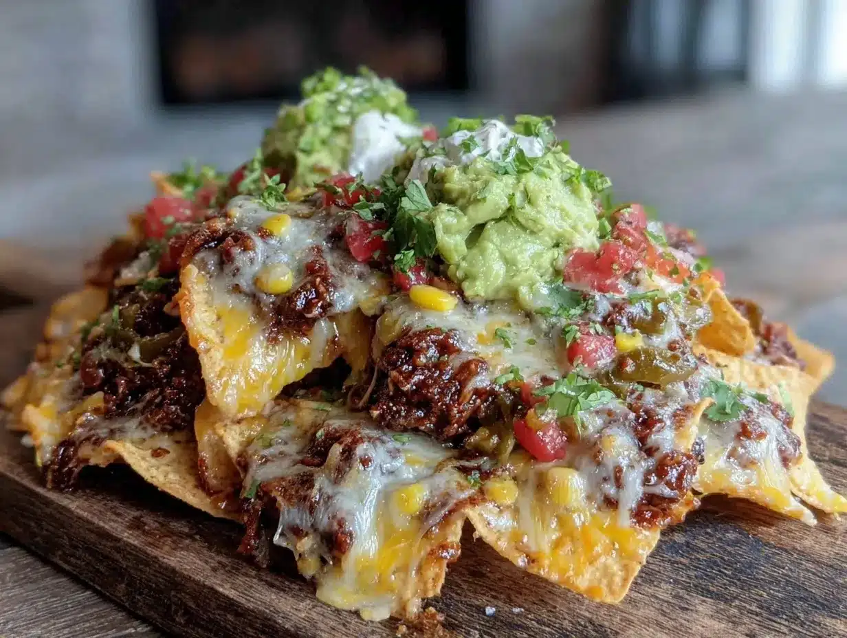 loaded cheesy nachos preparation steps