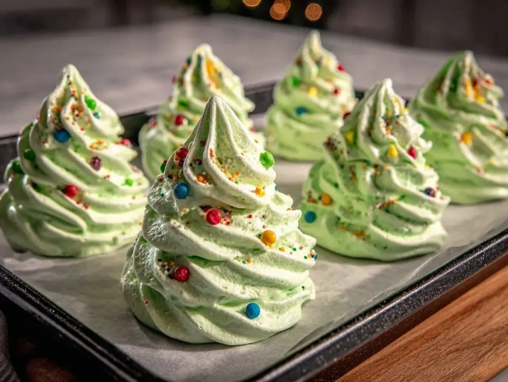 meringue Christmas trees - featured image