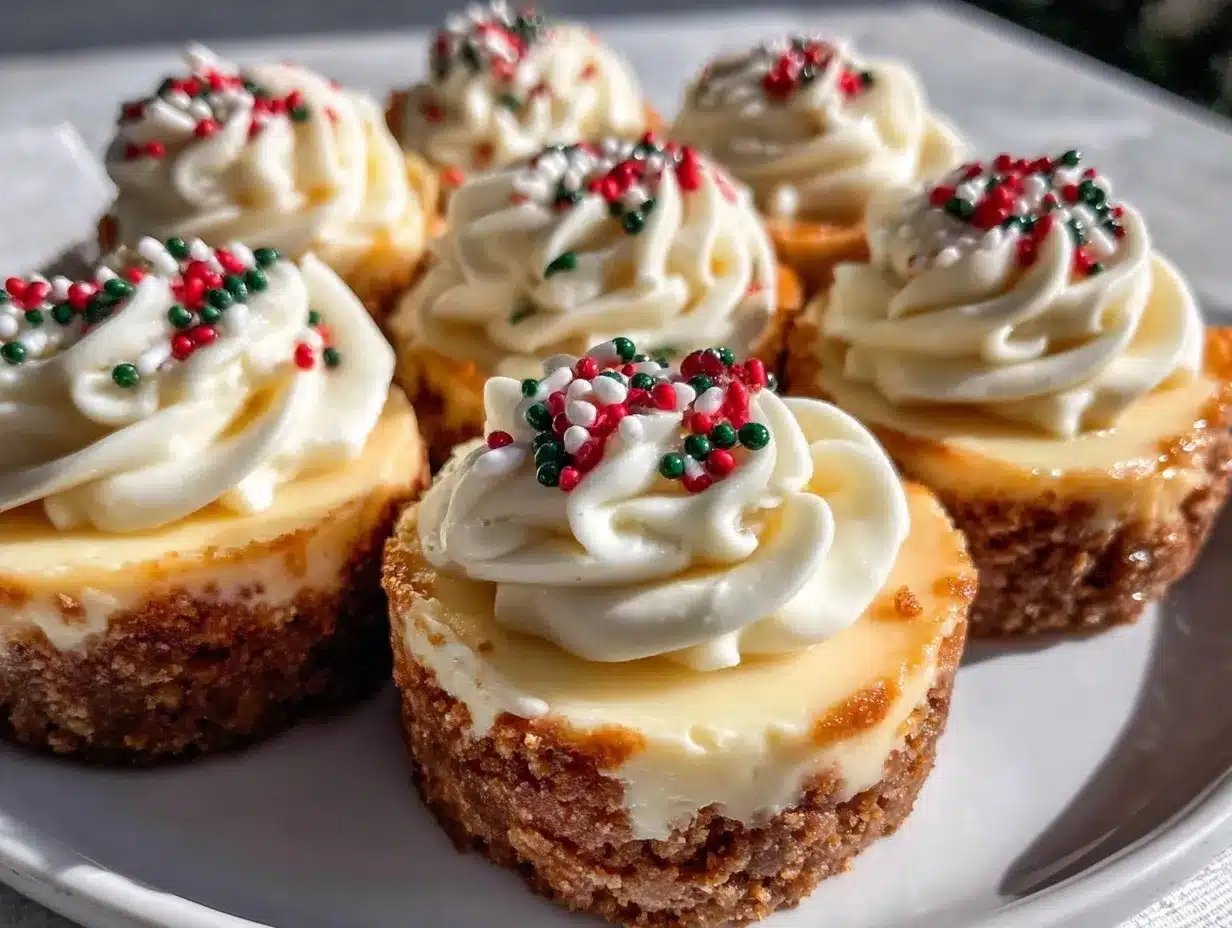 mini Christmas cheesecakes preparation steps