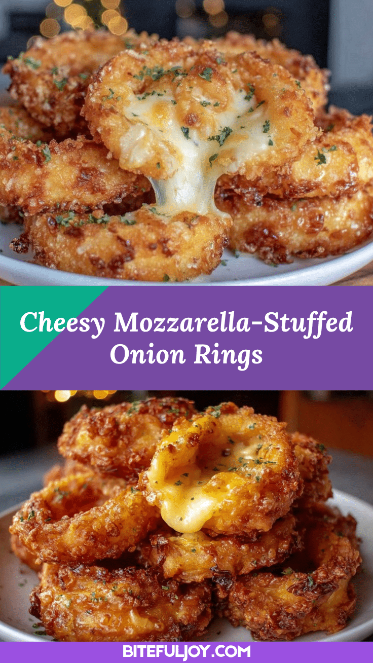 mozzarella-stuffed onion rings recipe