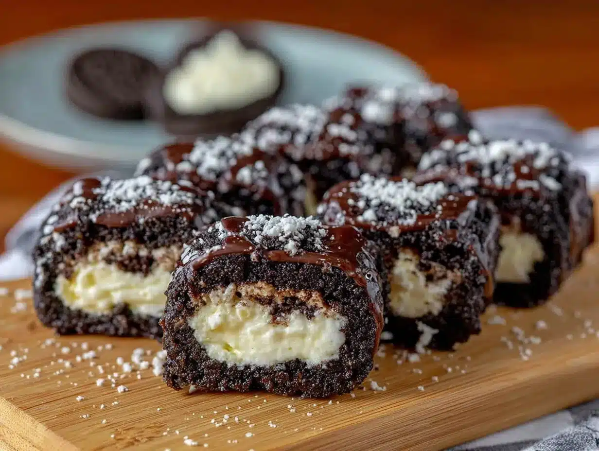 Oreo Sushi Rolls preparation steps