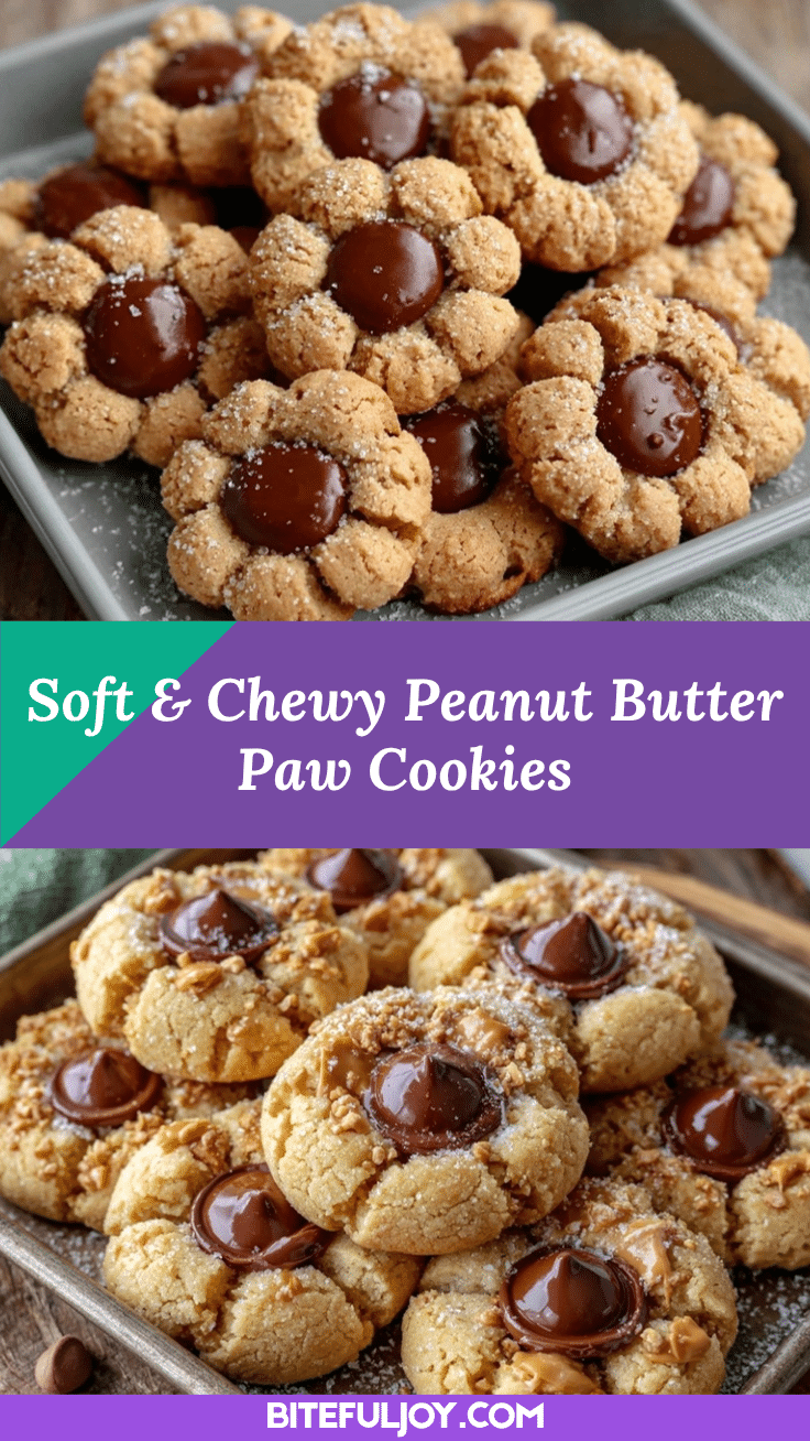 peanut butter paw print cookies recipe