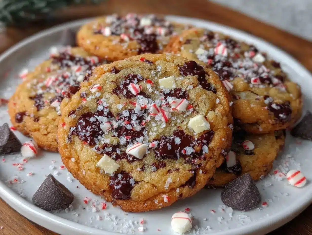 Peppermint Chocolate Chip Cookies preparation steps