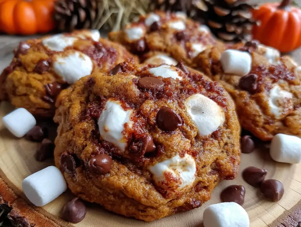 pumpkin smores cookies - featured image