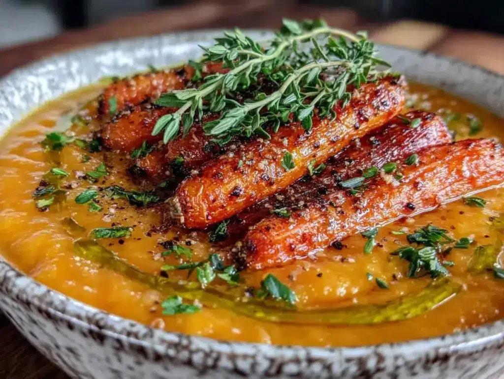 roasted carrot soup - featured image