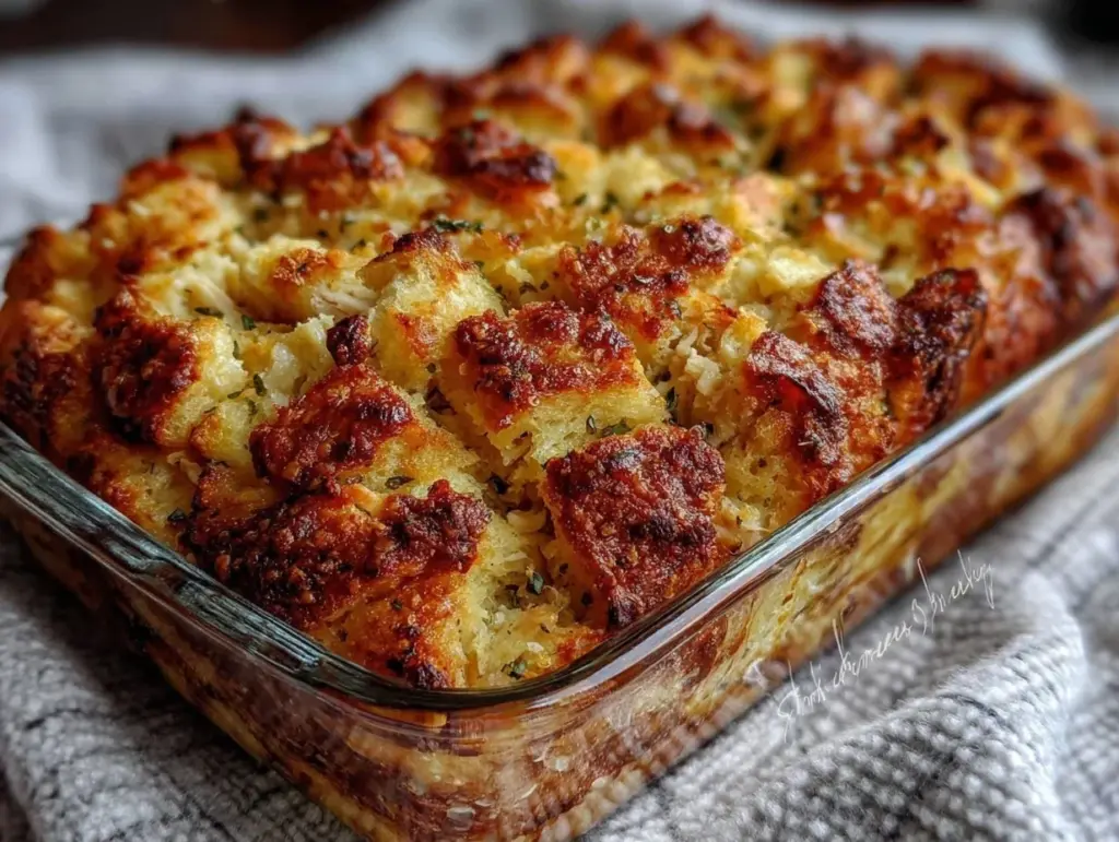rotisserie chicken casserole - featured image