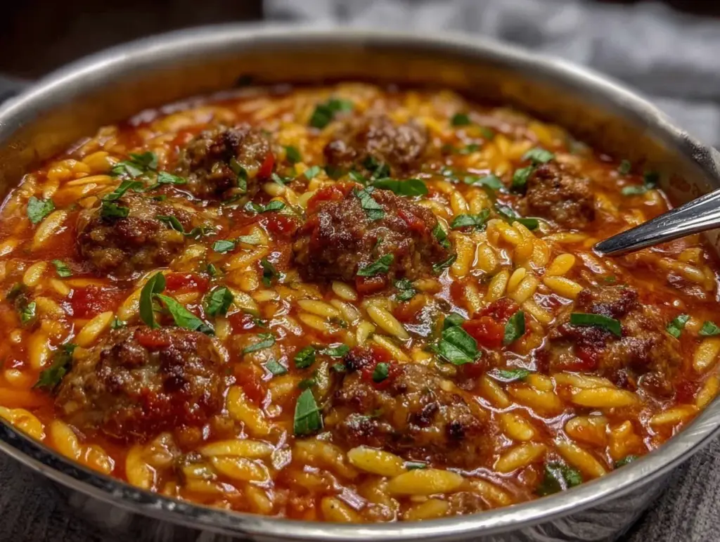 sausage and orzo soup - featured image