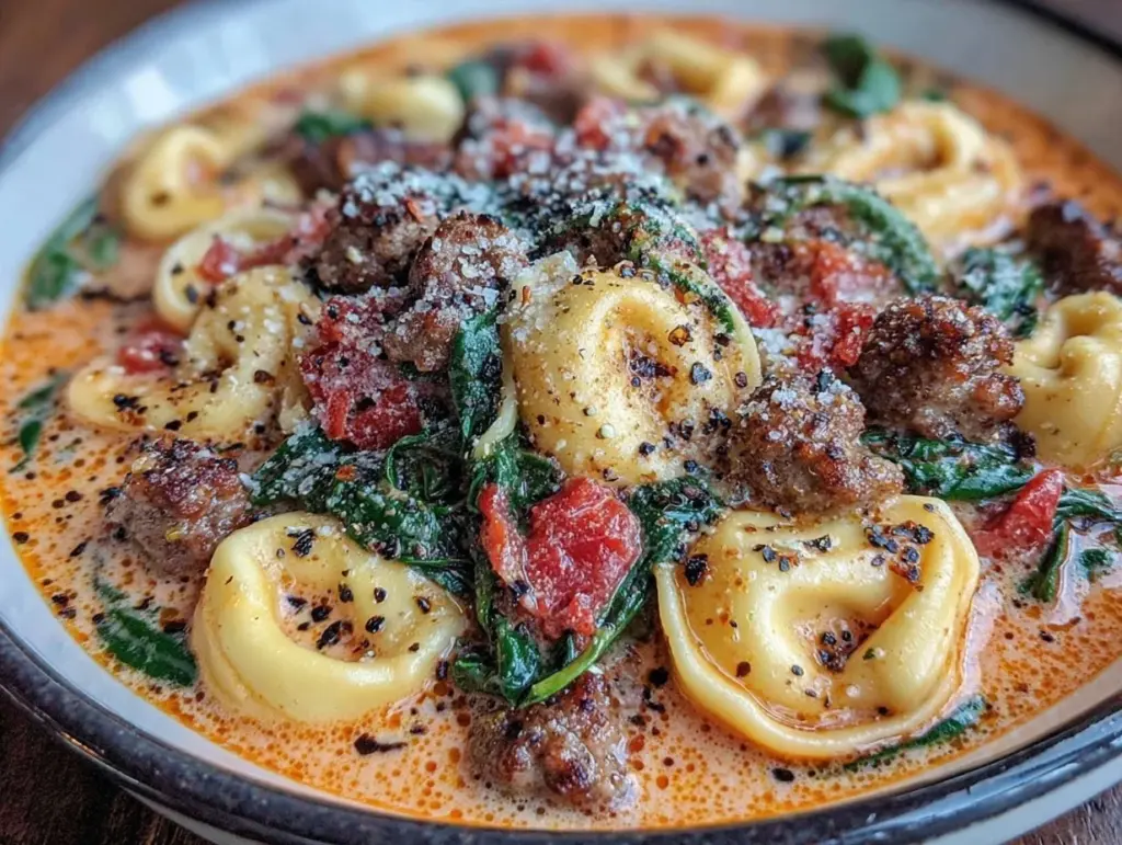sausage tortellini soup - featured image