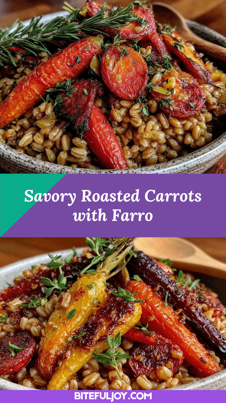 savory roasted carrots and farro recipe