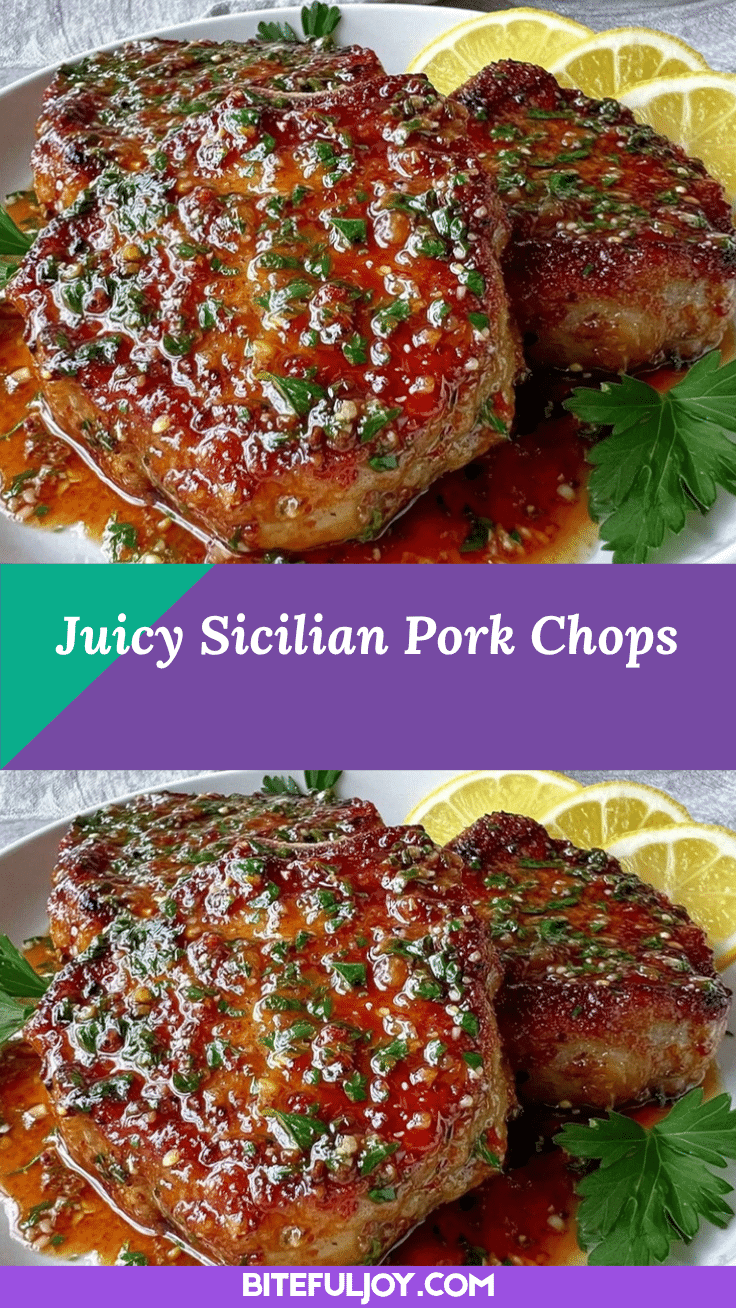 Savory Sicilian Pork Chops recipe
