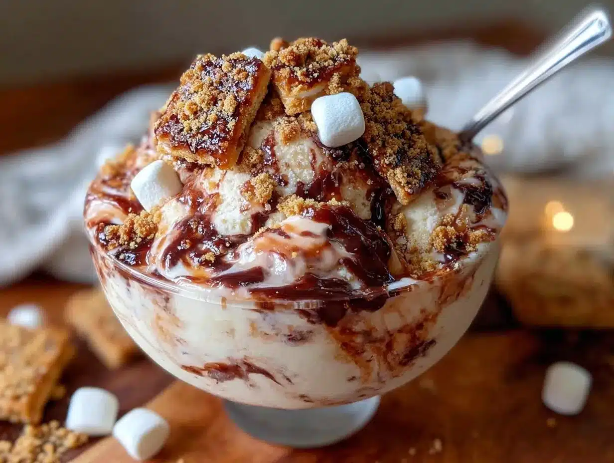 smores ice cream preparation steps