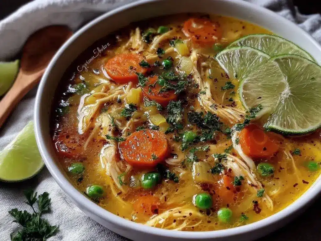turmeric chicken soup - featured image