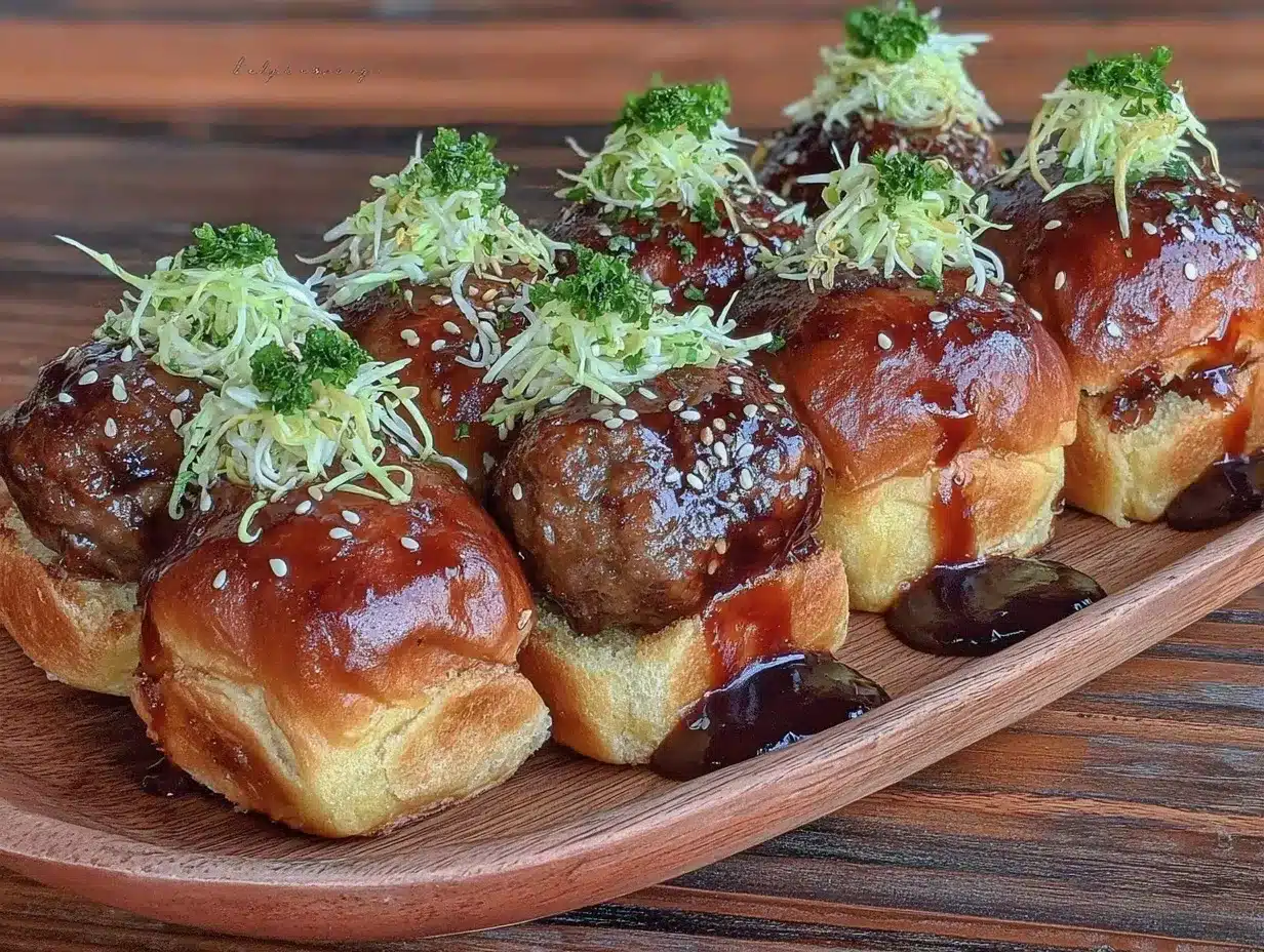 BBQ meatball sliders preparation steps